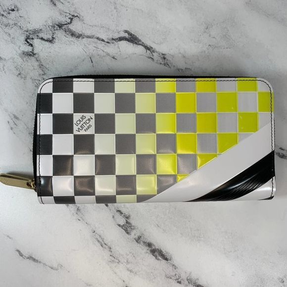 Louis Vuitton long Zippy Race Collection Wallet epi leather damier red/black LV - Picture 4 of 13